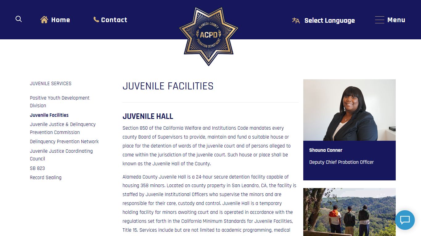 Juvenile Facilities | Alameda County Probation Department